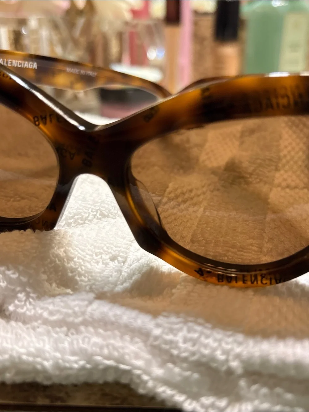 Balenciaga Brown Tortoiseshell Women's Sunglasses